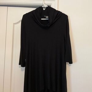 Grace black cow neck tunic/ blouse